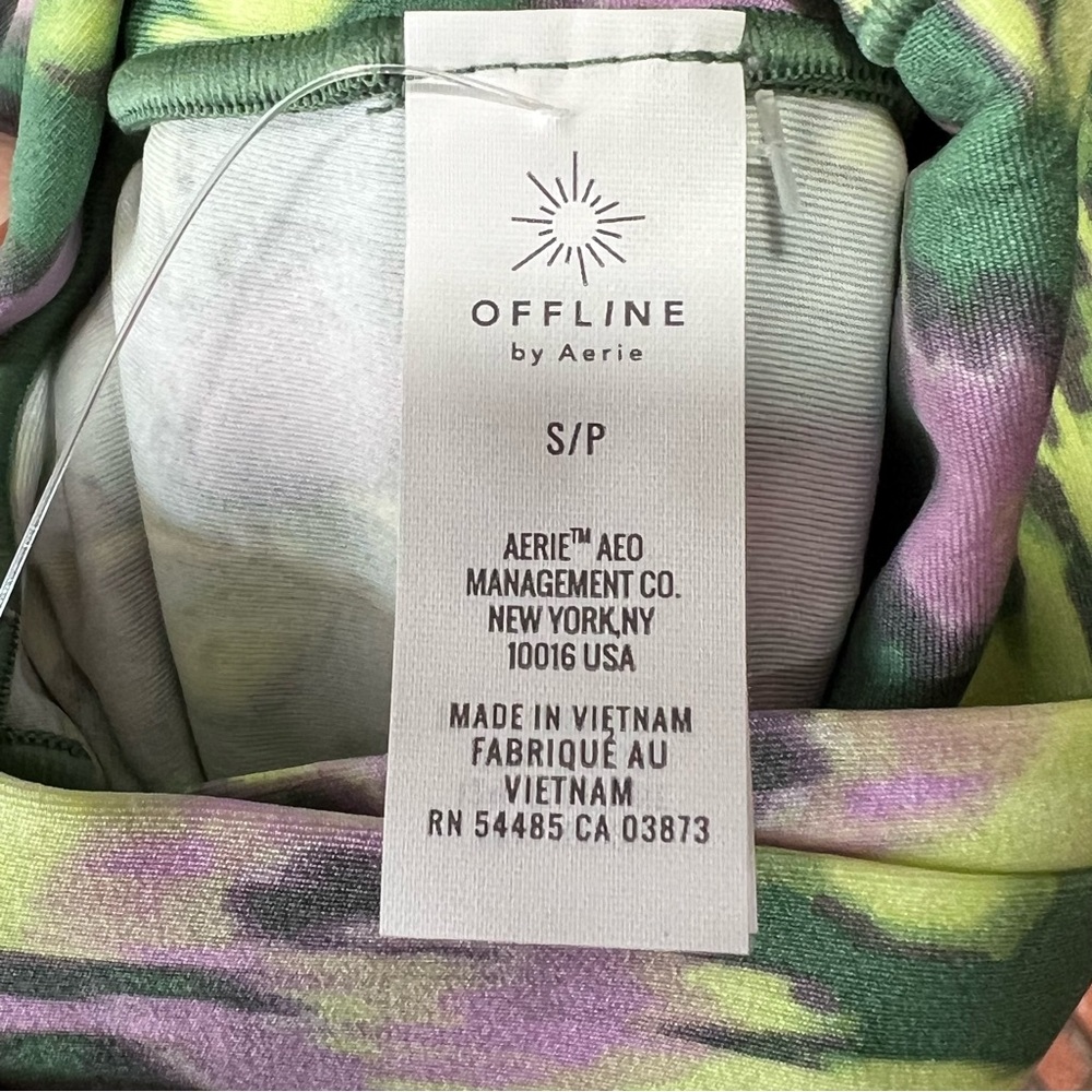 Aerie Women Offline Green Floral Print High Rise
Crossover 7/8 Tight Leggings S - Picture 7 of 15